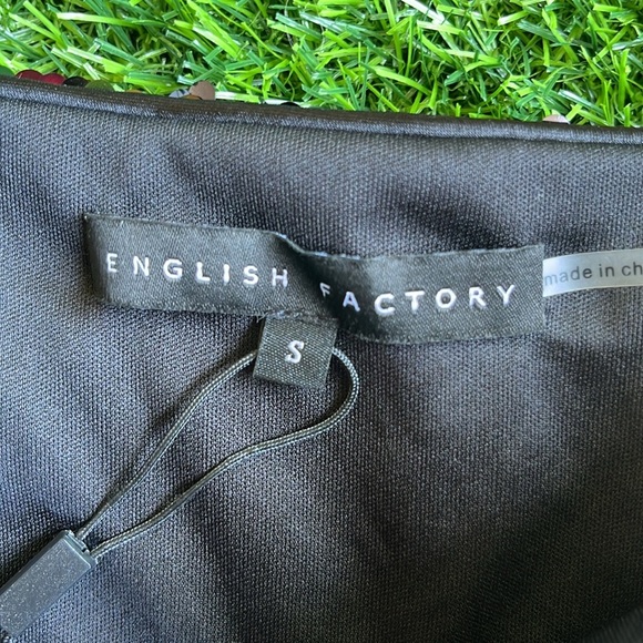 ENGLISH FACTORY Black Sequin Top size small - Picture 5 of 11